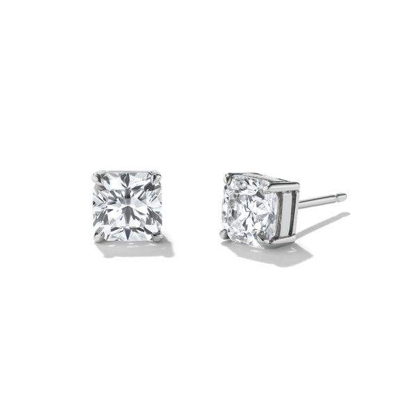 1.00 Carat TW Radiant Cut Solitaire Laboratory-Grown Diamond Stud Earrings  in 10kt Yellow Gold
